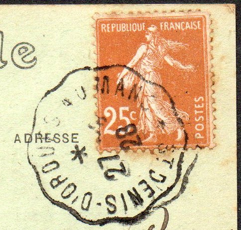 Gare de Degré, Sarthe : courrier-convoyeur St Denis d'Orques - Le Mans 1928